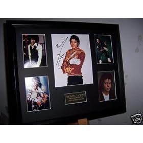 Michael Jackson Signed Autograph Display Michael Jackson Signed Autograph Display
