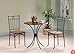 Bistro Metal & Wood Dining Tea Table & 2 Chairs 3 Piece Set