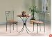 Bistro Metal & Wood Dining Tea Table & 2 Chairs 3 Piece Set