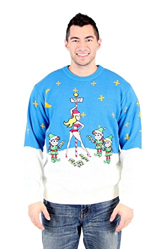 Ugly Christmas Stripper Pole Adult Sweater