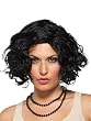 Short Black Wig Curly Wavy Costume Wig