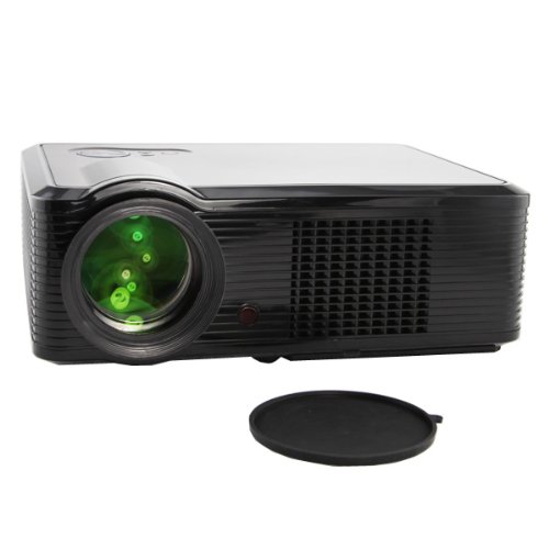 black 16: 9 and 4:3 HD 1080P Home Theatre LED Projector 30000Hours 800*600 2000Lumens HDMI TV SD On Sale