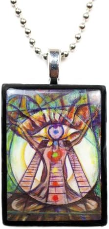 Druid Wisdom Tree Metaphysical Manifestation Black wood Prayer Amulet Charm Talisman Pendant necklace