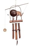 All Natural Handmade Bamboo Chime - Bobbing Elephant Design