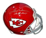 Autographed Len Dawson Kansas City Chiefs Throwback Helmet Inscribed Sb Iv Mvp