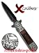 SWITCH TO A BLACK/SILVER XCALIBER ROSEWOOD EDITION KNIFE W/ SPRING ASSIST BLADE - LARGE 3.75