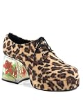 Brown Cheetah Print Costume Platform Shoe - Mens M