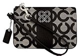 Coach Signature Op Art Julia Wristlet Case Bag Wristlet 43784 Black White