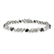 Sterling Silver San Marco Genuine Sapphire and Diamond Bracelet