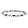 Sterling Silver San Marco Genuine Sapphire and Genuine Diamond Accent Bracelet