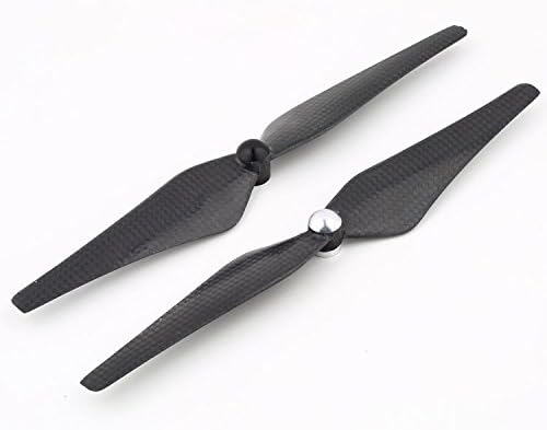 aFirst 2 Pair DJI 9443 Self-Tightening Carbon Fiber Propellers for DJI Phantom V2 (Black+Silver)