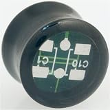 Single Acrylic Double Flared Elektro Plug: 10mm Green