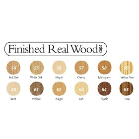 FastCap Adhesive Cover Caps Unfinished Wood Natural Birch 9/16" (1 Sheet 52 Caps)