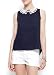 Mango Women's Crochet Collar Blouse, 8, Navy Mango Women's Crochet Collar Blouse, 8, Navy