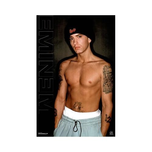 (24x36) Eminem (Shirt Off) Music Poster Print Posters & Prints