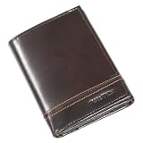 Nautica  Men's Credit Card Trifold Wallet, Brown
