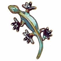 Gecko in shades of Blue and Aqua from the Golden Pond Collection