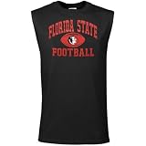 Florida State Seminoles (FSU) Black Old School Football Sleeveless T-shirt