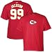 Kansas City Chief Shirt : Reebok Kansas City Chief #99 T.J. Jackson Red Scrimmage Gear Shirt