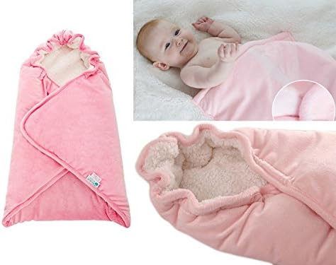 TTBOO Baby Wrap Swaddle 3 in 1 Newborn Blanket Sleeping Bag,Pink
