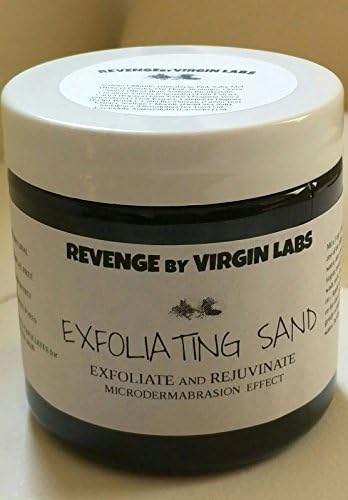 EXFOLIATING SAND with Papaya, Strawberry, Green Tea, and Seaweed. NO Chemicals NO Parabens - Infused with Tea Tree and Lavender Oils - 100 grams (3.5 oz.) REVENGE by VIRGIN LABS All Natural