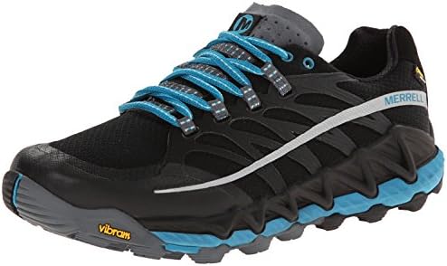 Merrell Women's All Out Peak Gore-Tex Trail Running Shoe,Black/Algiers Blue,8 M US