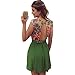 ROPALIA Women's Letter Print Backless One Piece Monokini Bikini XL Black