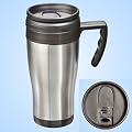 Edelstahl Auto Isolierbecher mit wasserdichtem Deckel 0,4 l