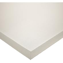Silicone Sheet, 60A Durometer, Solid, Smooth Finish, No Backing, White, Inch