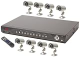 Photo : Q-See 8 Channel Non-Real-time H.264 Pentaplex Network DVR with 250GB HDD Pre-Installed and 8 Color CCD Day/Night Camera Kits