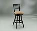 Pastel Furniture GA 219 EB 653 Grand Vista 26 Inch Ebony Counter Stool w/ Passion Suede Burnt Fabric