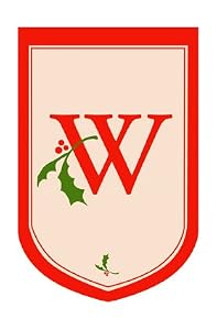 Monogram Holiday Garden Size Flag - W