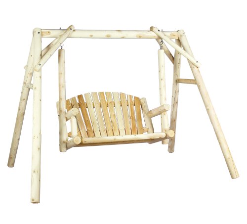 Cedarlooks 0700027 Log 5-Feet American Garden Swing with Stand