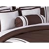 Chocolate and White Hotel Spa Collection Neckroll Bolster Pillow