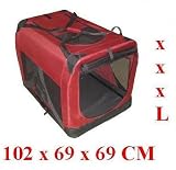 XXXL Hunde Transportbox Hundebox in Rot