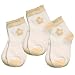 Ecoland Organic Cotton Baby Girl's Flower Quarter Socks 12-24 months - 3 Pairs Value