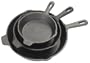 Bayou Classic 7403, 3-Piece Cast Iron Skillet Set, 6", 8", 10"