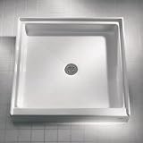 American Standard 3636.ST.020 36-by-36-Inch Single-Threshold Shower Base with Integral Water Retention and Tiling Flange, White