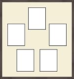 IMAGE OF ArtToFrames Collage Frame Photo Mat, Double Mat with 5 - 8x10 Openings and Black Coffee with Gold Highlights frame.