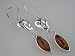 Amber Earring Celtic Oval 925 Sterling Silver