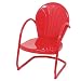 Classic Retro Style Red Metal Tulip Chair