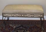 4D Concepts Metal Upholstered Bench