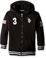 U.S. Polo Association Boys' Fleece Jacket with Sherpa Lining
