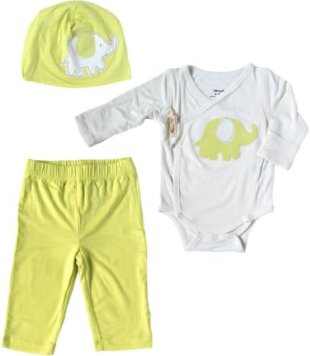 Silkberry Baby Bamboo Unisex-Baby Newborn Gift Set Green Elephant 0-3 mo