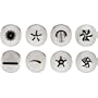 Paderno World Cuisine Dots, Dashes and Swirls 8-Piece Stainless-steel Decorating Tubes
