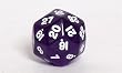 Koplow Translucent d30 Dice, Violet with White