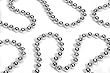 Shiny Silver Beaded Christmas Garland 9' x 8mm