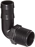 Banjo HB100-90 Polypropylene Hose Fitting, 90 Degree Elbow, 1" NPT Male x 1" Barbed