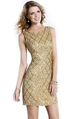 Crystal Applique Lace Flowy Crystals Beaded Short Chiffon/Taffeta/Tulle  Dress