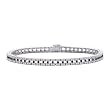 Sterling Silver 2 ct. Black and White Diamond Tennis Bracelet